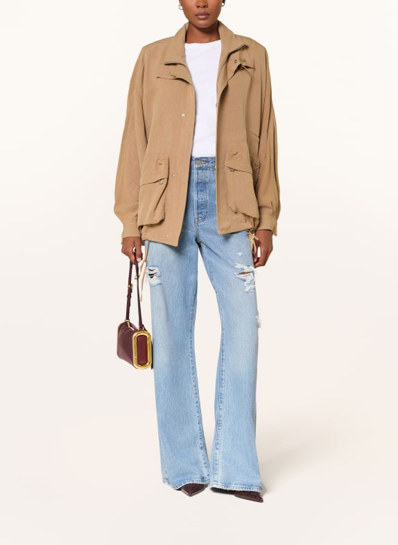MARC JACOBS Schultertasche THE SCENE SMALL SHOULDER BAG DUNKELLILA / GOLD