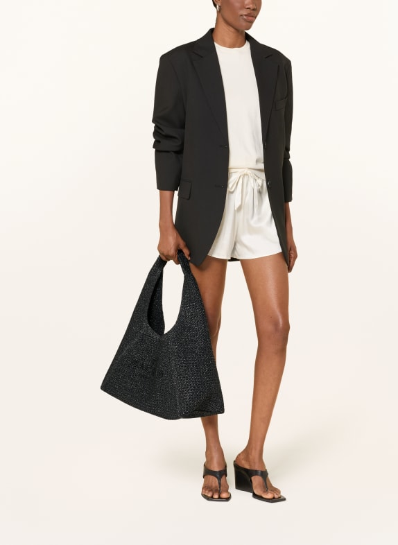 MARC JACOBS Väska THE CROCHET SACK BAG SVART / SILVER