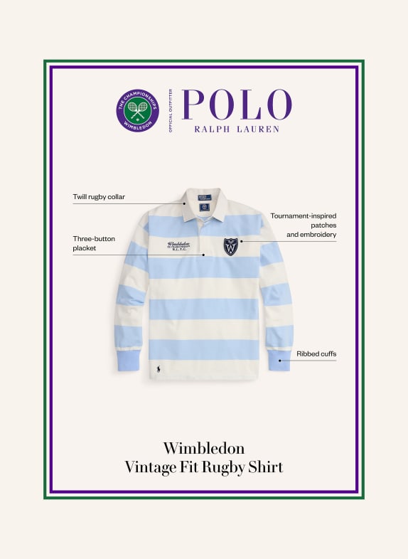 POLO RALPH LAUREN Rugbyshirt WEISS / HELLBLAU / DUNKELBLAU