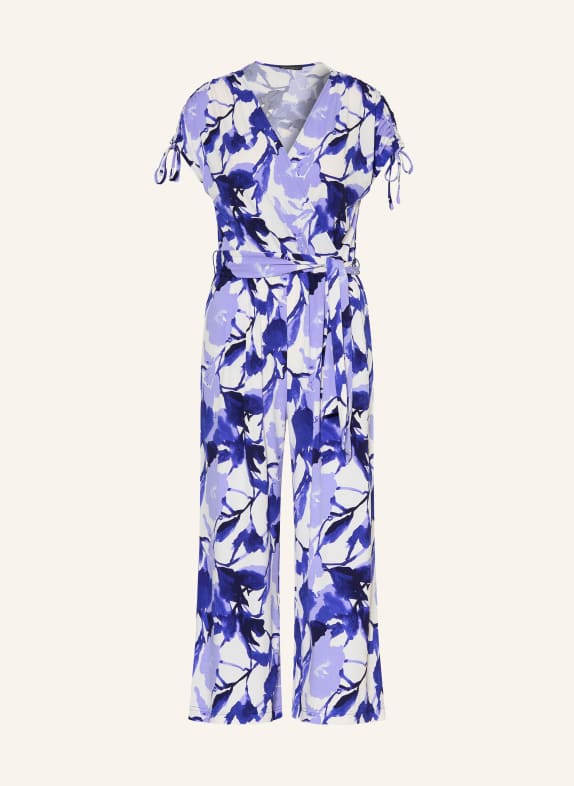 Betty Barclay Jersey-Jumpsuit in Wickeloptik BLAU / HELLBLAU / WEISS