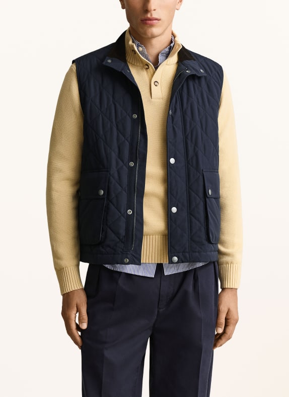GANT gewatteerd vest DONKERBLAUW