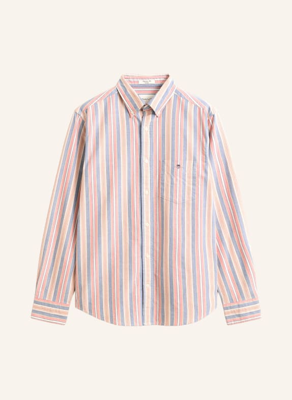 GANT Cămașă Oxford cu croială regular ALBASTRU / ROȘU DESCHIS / PORTOCALIU DESCHIS