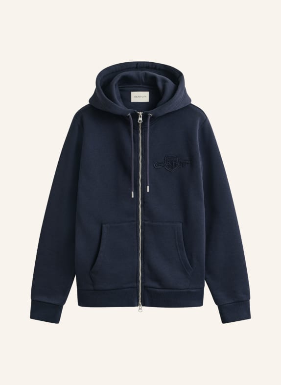 GANT Sweat zippé BLEU FONCÉ