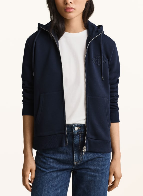 GANT Sweatvest DONKERBLAUW