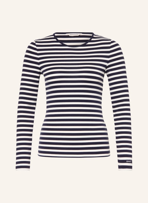 GANT long-sleeved shirt DARK BLUE / WHITE