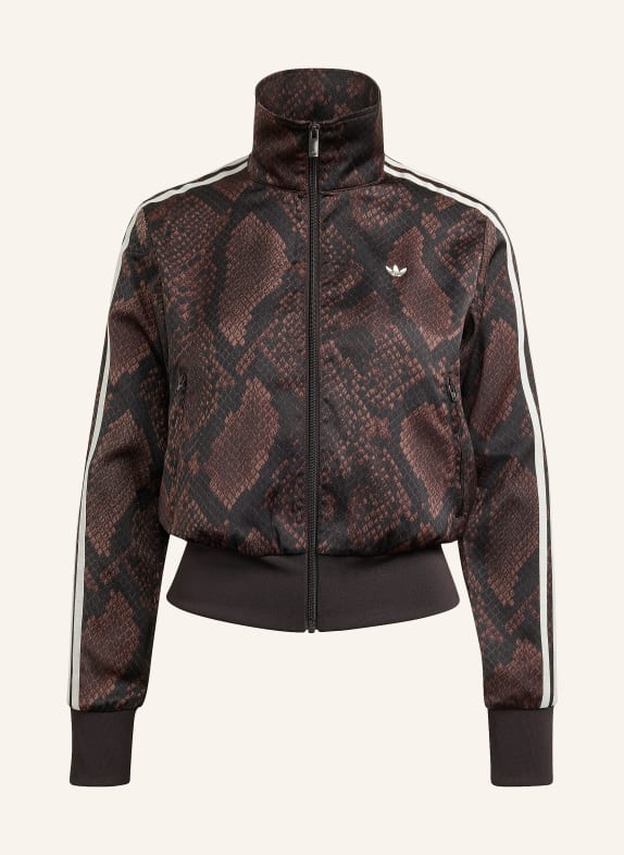 adidas Originals Veste d'entraînement FIREBIRD en satin MARRON FONCÉ / BLANC