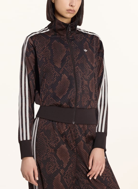 adidas Originals FIREBIRD trainingsjas van satijn MARRON FONCÉ / WIT