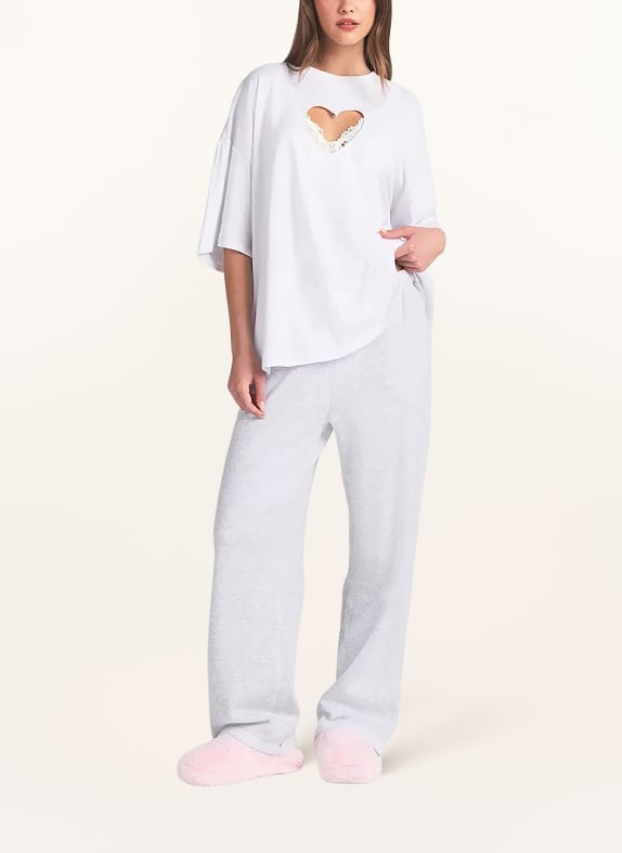 SKIMS Loungeshirt WORN IN JERSEY met uitsnijding SNOW