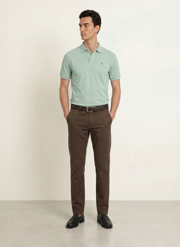 HACKETT LONDON Piqué-poloshirt, slim fit MINT