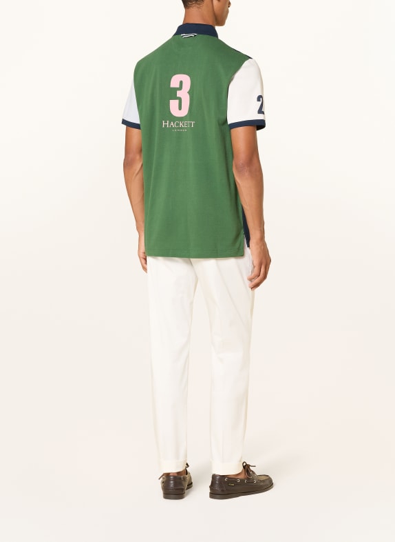 HACKETT LONDON Piqué-poloshirt Classic Fit DONKERBLAUW / LICHTGRIJS / DONKERGROEN