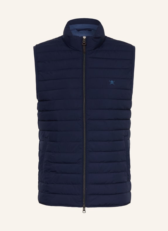 HACKETT LONDON Quilted vest GILET DARK BLUE