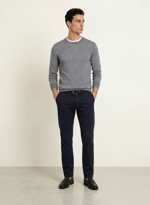 HACKETT LONDON Trui van merinowol GRIJS