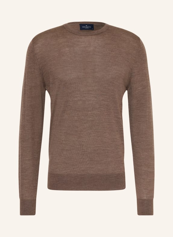 HACKETT LONDON Merino wool sweaters BROWN