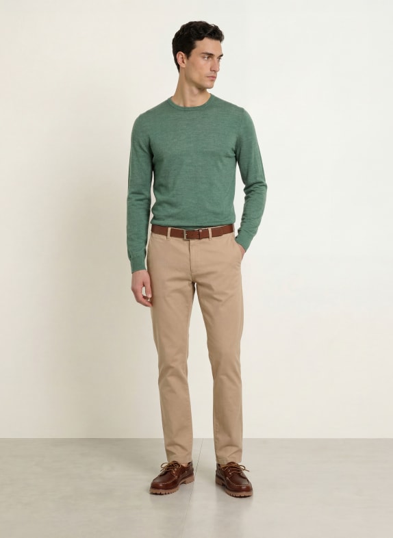 HACKETT LONDON Trui van merinowol GROEN