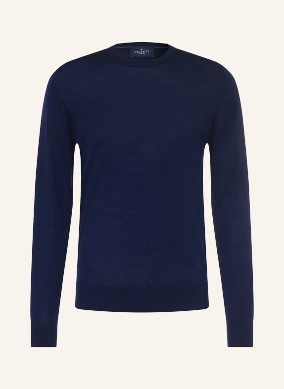 HACKETT LONDON Merino wool sweaters DARK BLUE