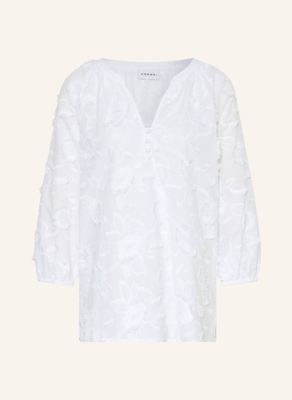 comma Blusenshirt mit 3/4-Arm WEISS