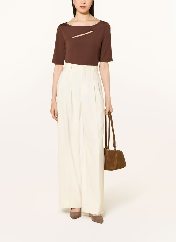 s.Oliver BLACK LABEL T-shirt met uitsnijding MARRON FONCÉ