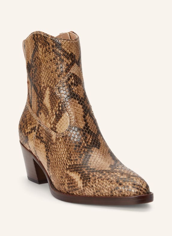 LAUREN RALPH LAUREN Cowboy Boots BEIGE / DUNKELBRAUN