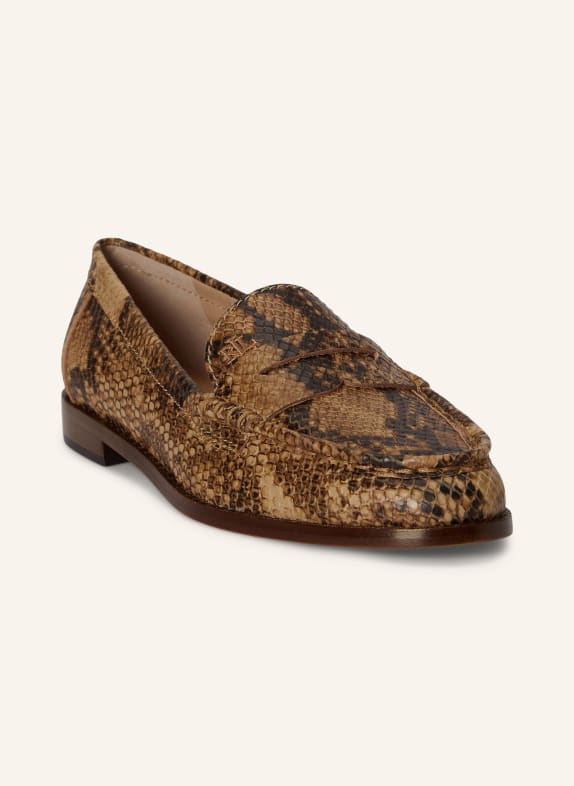 LAUREN RALPH LAUREN Penny-Loafer BEIGE / DUNKELBRAUN