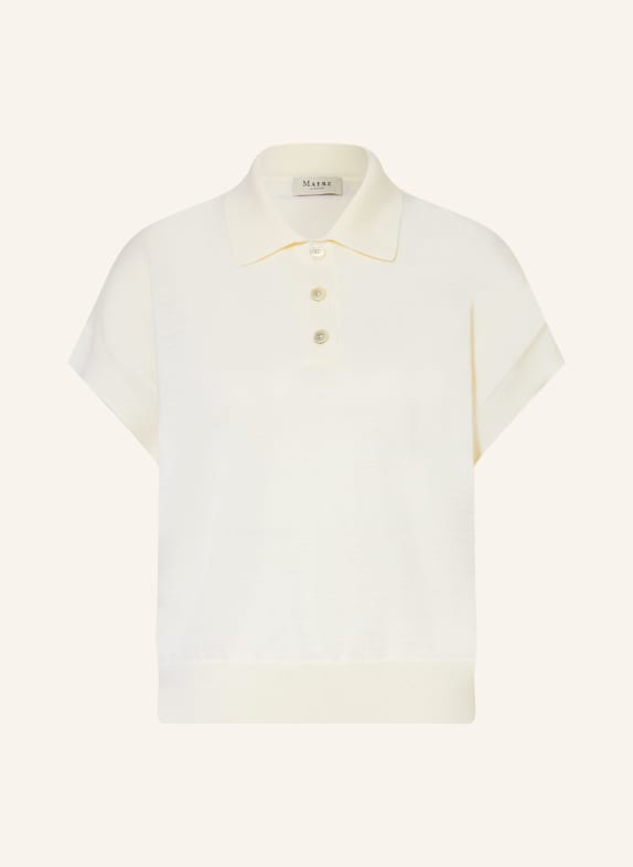 MAERZ MUENCHEN Gebreid poloshirt ECRU