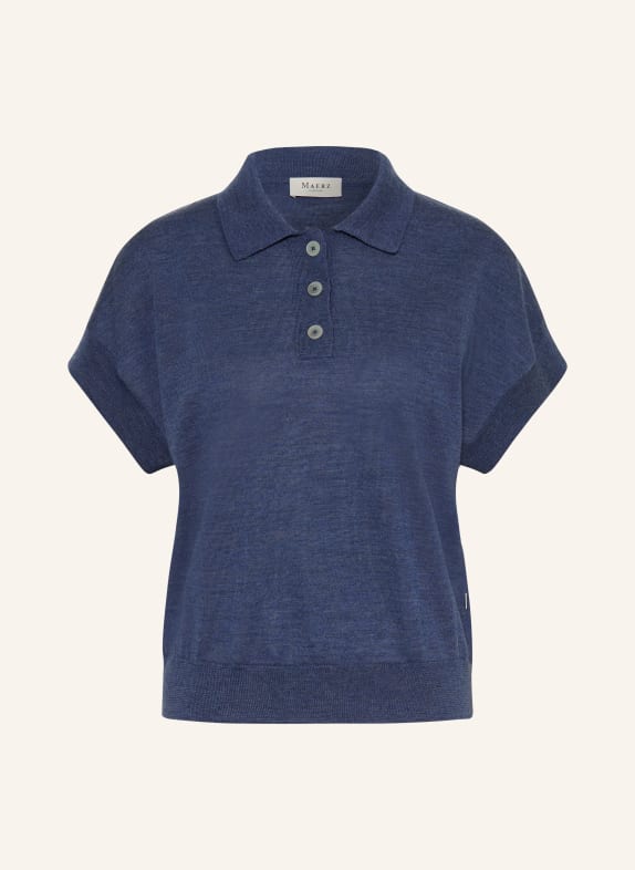 MAERZ MUENCHEN Strick-Poloshirt BLAU