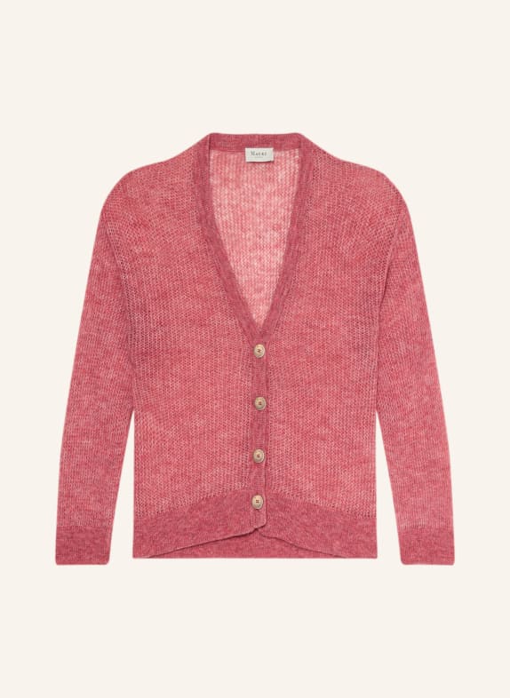 MAERZ MUENCHEN Strickjacke mit Alpaka HELLROT