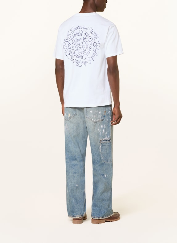 SCOTCH & SODA T-shirt WIT / DONKERBLAUW