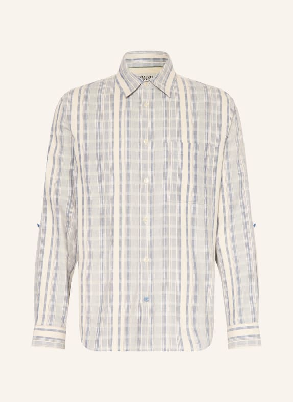 SCOTCH & SODA Overhemd met relaxte pasvorm BLAUW / CRÈME