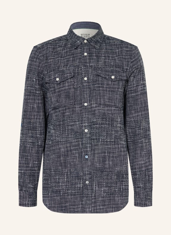SCOTCH & SODA Overshirt DUNKELBLAU / WEISS
