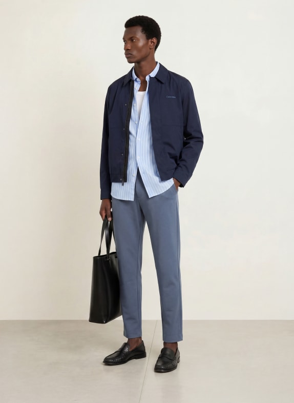 Calvin Klein Joggingbukser i jersey med tapered fit BLÅ
