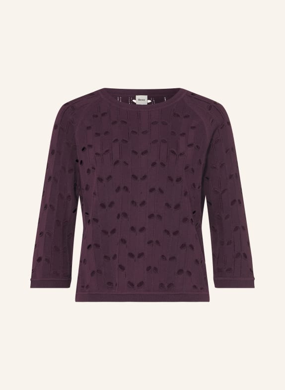 BRAX Pullover NALA mit 3/4-Arm DUNKELROT