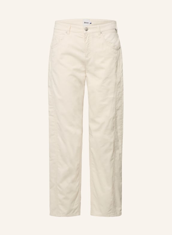 BRAX MEGAN 7/8-length corduroy trousers WHITE
