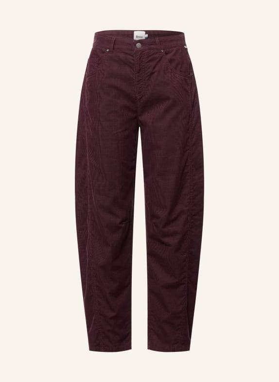 BRAX MEGAN 7/8-length corduroy trousers DARK RED
