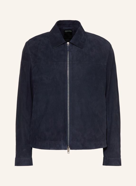 ZEGNA Lederjacke DUNKELBLAU
