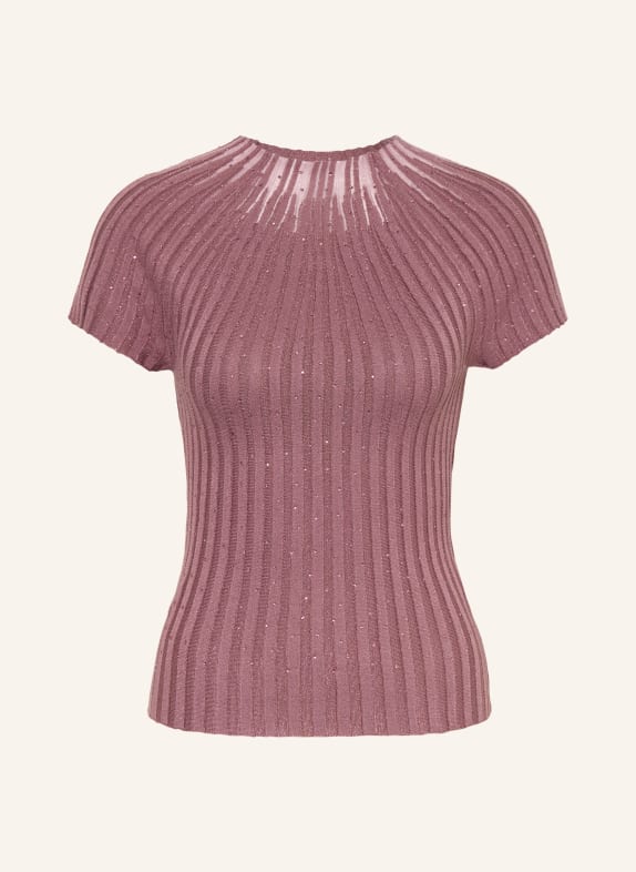 GUESS Knit shirt with rhinestones DUSKY PINK