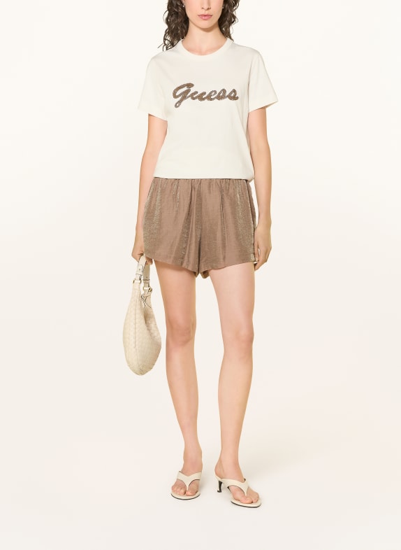 GUESS T-shirt met sierstenen WIT