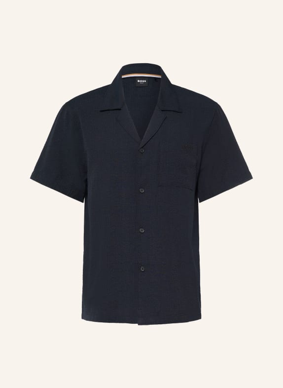 BOSS Resortskjorta Comfort Fit MÖRKBLÅ