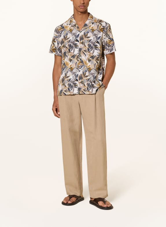 JOOP! JEANS Resorthemd HANES Comfort Fit WIT / DONKERGEEL / DONKERBLAUW