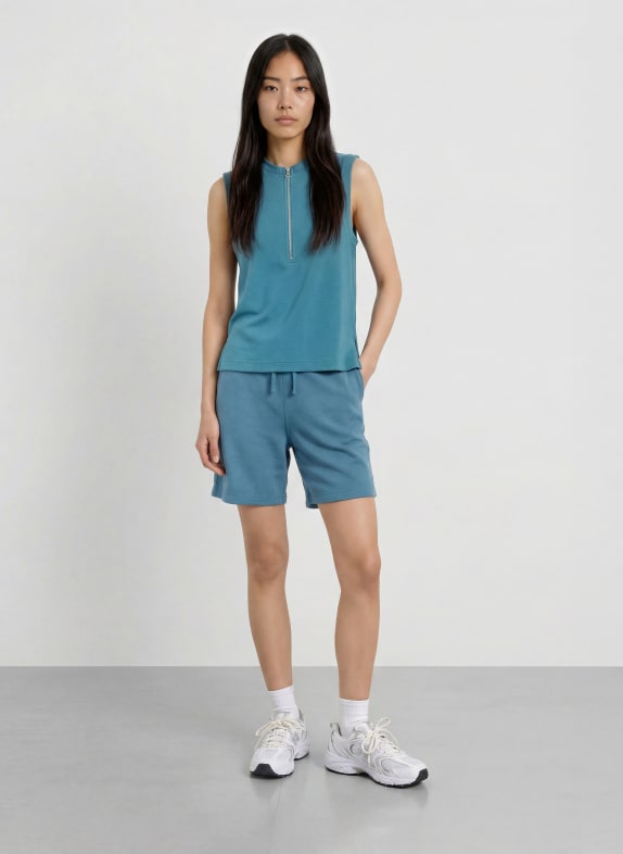 VARLEY Sweater met halve rits SIMMONS PETROL