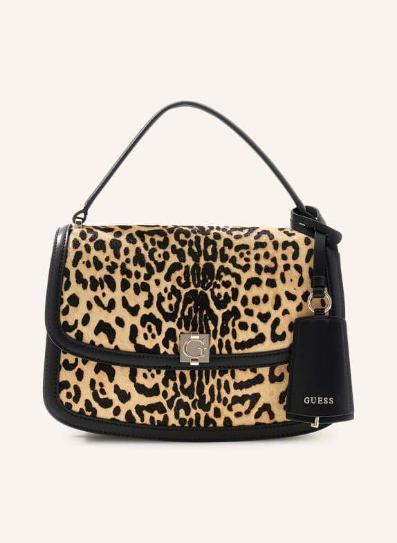 GUESS AUDREY Crossbody Bag LIGHT BROWN / GOLD / BLACK