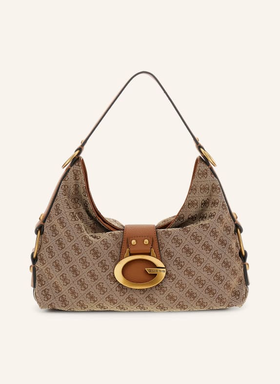GUESS CAMDEN Shoulder Bag BEIGE / GOLD / BROWN