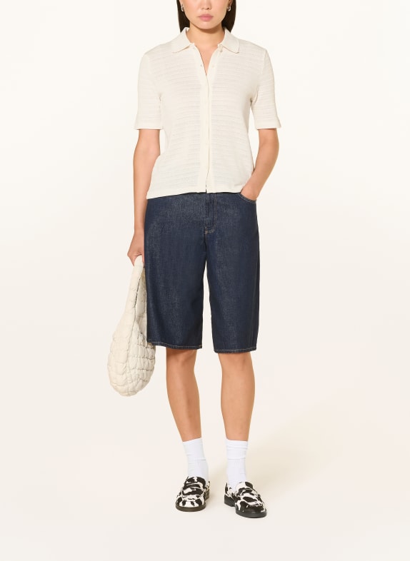 mavi Gebreid poloshirt CRÈME
