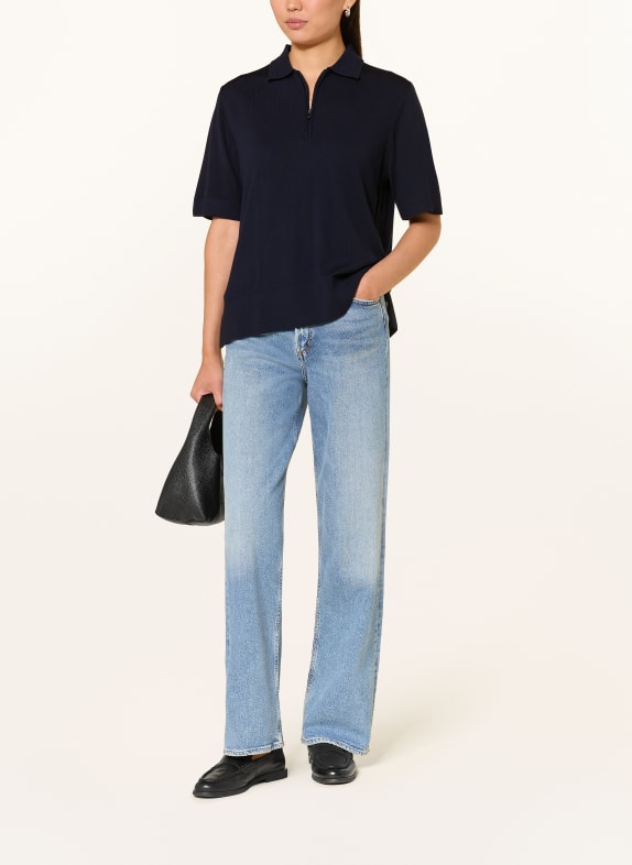 BOGNER Gebreid poloshirt MAUREEN DONKERBLAUW