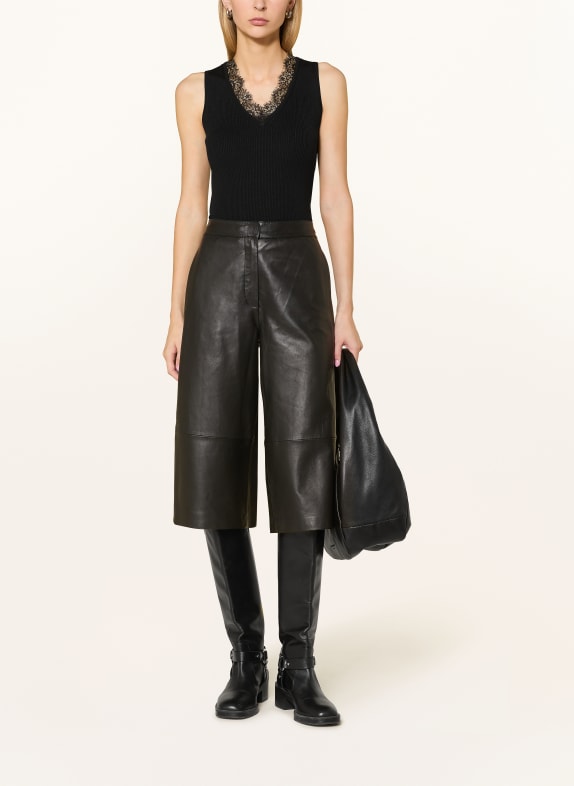 darling harbour Gebreide top met kant BLACK