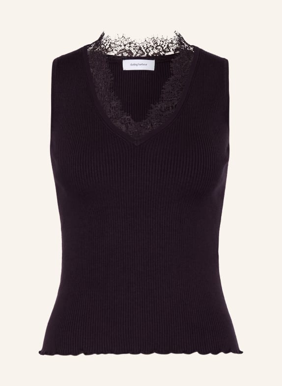 darling harbour Top en maille avec dentelle BLUEBERRY