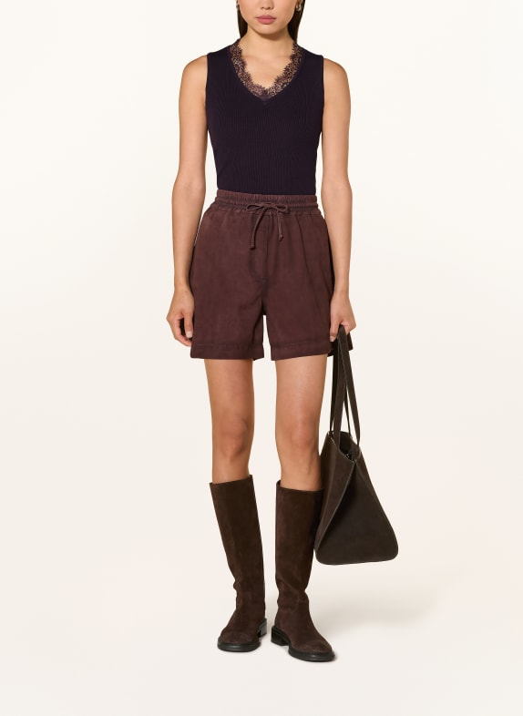 darling harbour Gebreide top met kant BLUEBERRY