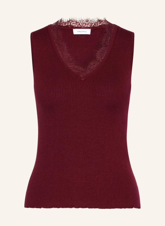 darling harbour Top en maille avec dentelle WINE