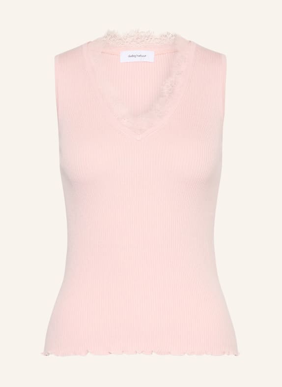 darling harbour Top en maille avec dentelle ROSE