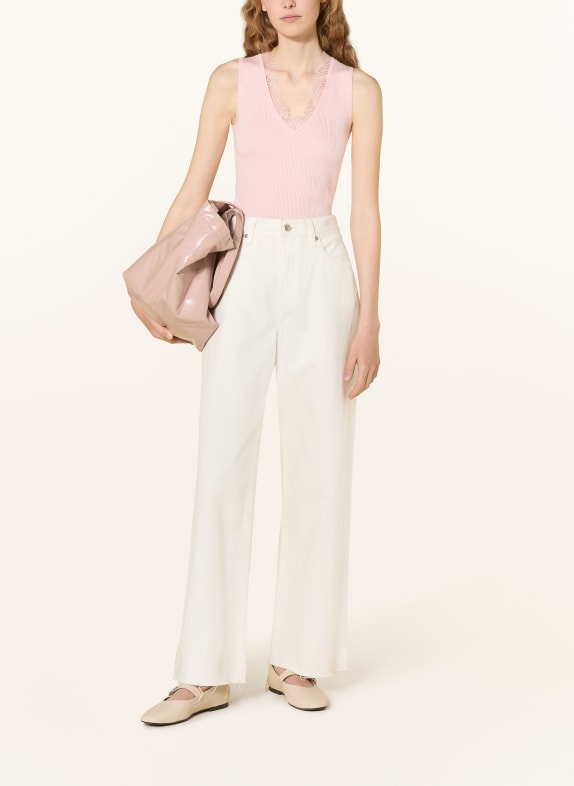 darling harbour Gebreide top met kant ROSE