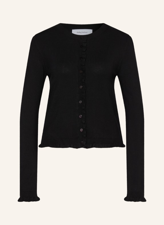 darling harbour Kardigan z falbanami BLACK